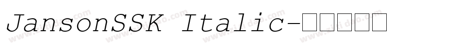 JansonSSK Italic字体转换